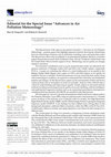 Research paper thumbnail of Editorial for the Special Issue “Advances in Air Pollution Meteorology”