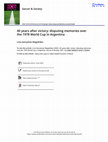 Research paper thumbnail of 40 years after victory: disputing memories over the 1978 World Cup in Argentina