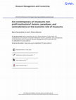 Research paper thumbnail of Are contemporary art museums nonprofit institutions? Axioms, paradoxes, and contradictions on the economic role of museums