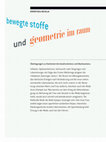 Research paper thumbnail of Bewegte Stoffe und Architektur im Raum. Überlegungen zu den Kostümen bei Ausdruckstanz und Bauhausbühne.