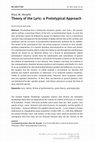 Research paper thumbnail of Theory of the Lyric: a Prototypical Approach