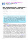 Research paper thumbnail of Factors affecting Technical Efficiency of Sorghum Production in New Halfa Agricultural Production Corporation, Sudan