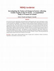 Research paper thumbnail of Investigating the Nature of Change in Factors Affecting Gender Equity in the IT Sector: A Longitudinal Study of Women in Ireland