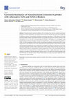 Research paper thumbnail of Corrosion Resistance of Nanostructured Cemented Carbides with Alternative FeNi and FeNiCo Binders