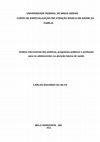 Research paper thumbnail of Análise intersetorial das políticas, programas públicos e produção para os adolescentes na atenção básica de saúde