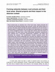 Research paper thumbnail of Forming networks between rural schools and their local areas: Shared projects and their impact in the Asturian context