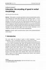Research paper thumbnail of Celerative: the encoding of speed in verbal morphology
