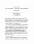 Research paper thumbnail of Critical Notice: Mind As Metaphor: A Defence of Mental Fictionalism