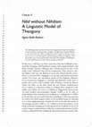 Research paper thumbnail of Nihil without Nihilism: A Linguistic Model of Theogony