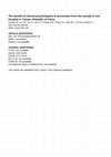 Research paper thumbnail of The benefit of clinical psychologists in prevention from the suicide in one hospital in Taiwan, Republic of China