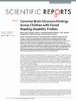 Research paper thumbnail of Common Brain Structure Findings Across Children with Varied Reading Disability Profiles