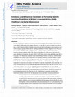 Research paper thumbnail of Emotional and Behavioral Correlates of Persisting Specific Learning Disabilities in Written Language During Middle Childhood and Early Adolescence