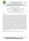 Research paper thumbnail of Analytical study of children's playgrounds performance in the residential neighbourhood units (Sulamaniyah city as a case study
