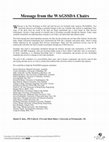 Research paper thumbnail of Message from the Chairs