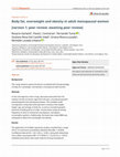 Research paper thumbnail of Body fat, overweight and obesity in adult menopausal women