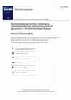Research paper thumbnail of Decolonisation agriculture: challenging colonisation through the reconstruction of agriculture in Western Kurdistan (Rojava)