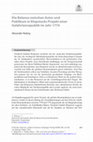 Research paper thumbnail of Die Balance zwischen Autor und Publikum in Klopstocks Projekt einer Gelehrtenrepublik im Jahr 1774