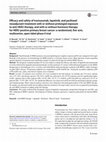 Research paper thumbnail of Efficacy and safety of trastuzumab, lapatinib, and paclitaxel neoadjuvant treatment with or without prolonged exposure to anti-HER2 therapy, and with or without hormone therapy for HER2-positive primary breast cancer: a randomised, five-arm, multicentre, open-label phase II trial