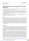 Research paper thumbnail of Radiocarbon Dates from the Archaeological Site of Sakas, Bihar, India