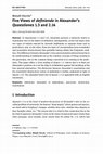 Research paper thumbnail of Five Views of definienda in Alexander's Quaestiones 1.3 and 2.14