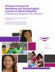 Research paper thumbnail of Effective Practices for Identifying and Serving English Learners in Gifted Education: A Systematic Review of Literature