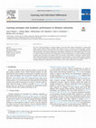 Research paper thumbnail of Learning strategies and academic performance in distance education