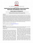 Research paper thumbnail of Implementing One Health Concept in Rural Communities: Approaches and Challenges in Sierra Leone