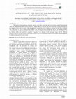 Research paper thumbnail of Application of Web Services for Aquatic Data Warehouse System