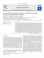 Research paper thumbnail of Site formation at Kudu Koppie: A late Earlier and Middle Stone Age site in northern Limpopo Province, South Africa