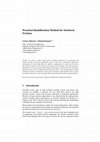 Research paper thumbnail of Practical identification method for Striebeck friction