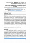 Research paper thumbnail of Teaching strategies and the importance of teaching novel in advanced EFL classes