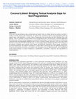Research paper thumbnail of Coconut Libtool: Bridging Textual Analysis Gaps for Non-Programmers