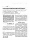Research paper thumbnail of Rubinstein-Taybi syndrome medical guidelines