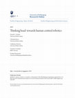 Research paper thumbnail of Thinking head: Towards human centred robotics