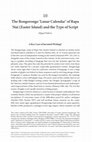 Research paper thumbnail of 2024 - The Rongorongo ‘Lunar Calendar’ of Rapa Nui (Easter Island) and the Type of Script
