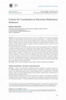 Research paper thumbnail of Criteria for Coordination in Slovenian Multiclause Sentences