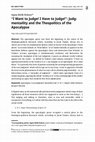Research paper thumbnail of "I Want to Judge! I Have to Judge!": Judgmentality and the Theopolitics of the Apocalypse