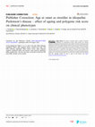 Research paper thumbnail of Publisher Correction: Age at onset as stratifier in idiopathic Parkinson’s disease – effect of ageing and polygenic risk score on clinical phenotypes