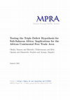 Research paper thumbnail of Testing the triple deficit hypothesis for sub‐Saharan Africa: Implications for the African Continental Free Trade Area