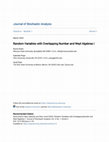 Research paper thumbnail of Random Variables with Overlapping Number and Weyl Algebras I