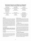 Research paper thumbnail of Participants’ Experience and Adherence in Repeated Measurement Studies Among Office-Based Workers