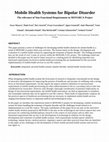 Research paper thumbnail of Mobile Health Systems for Bipolar Disorder