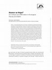Research paper thumbnail of Humor as Hope? On Critique and Affirmation in Ecological Parody and Satire