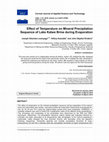 Research paper thumbnail of Effect of Temperature on Mineral Precipitation Sequence of Lake Katwe Brine during Evaporation