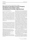 Research paper thumbnail of Discovery of a new genus record for Paraguay, the Atlantic Forest endemic rodent Abrawayaomys (Cricetidae, Sigmodontinae)