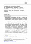 Research paper thumbnail of Unbedachte Vorbilder. Bureau of Applied Social Research, Center for Advanced Study in the Behavioral Sciences und das Institut für Höhere Studien