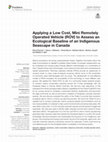 Research paper thumbnail of Applying a Low Cost, Mini Remotely Operated Vehicle (ROV) to Assess an Ecological Baseline of an Indigenous Seascape in Canada