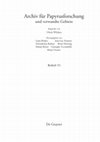 Research paper thumbnail of Studien zum antiken Ägypten und verwandten Gebieten. Gedenkschrift für Günter Poethke. Archiv für Papyrusforschung Beiheft 53 (2024).