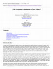 Research paper thumbnail of Folk Psychology: Simulation or Tacit Theory?