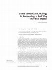 Research paper thumbnail of Reinhold, Sabine. 2023. Remarks on Analogy in Archaeology – and Why They Still Matter. FS Reinhard Bernbeck's